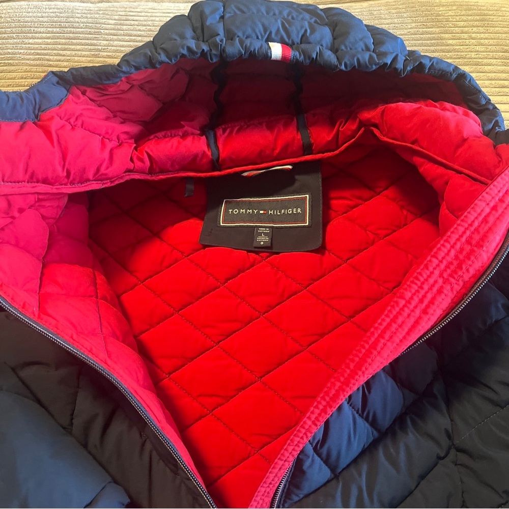 Tommy Hilfiger Women's Large Jacket Black Puffer Packable Lightweight VTG - Picture 6 of 11